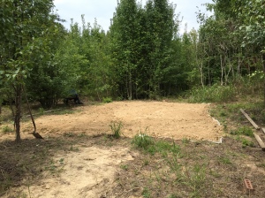 cabin site with dirt