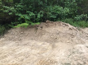 Dirt pile after